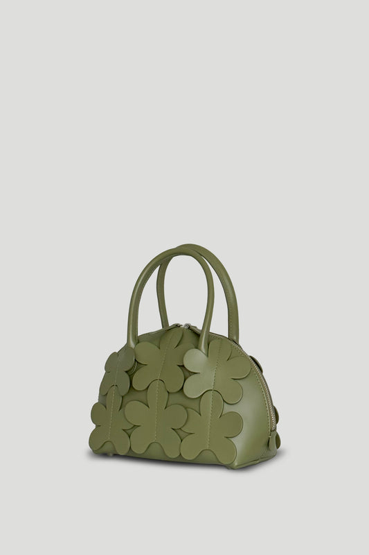 Olive Zig Shell Bag