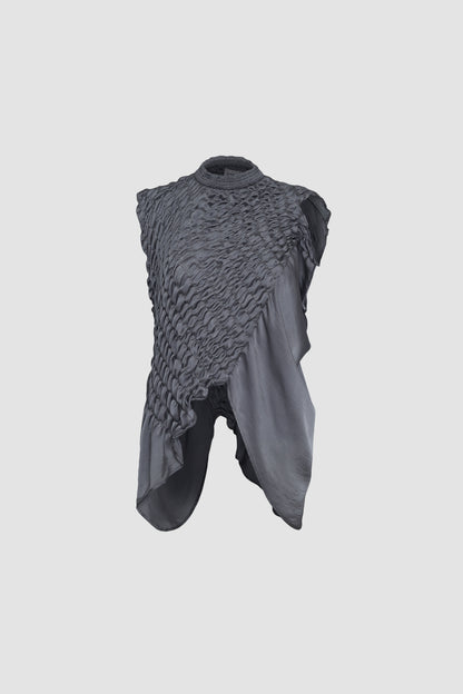 Grey Slanted Muscle Tee