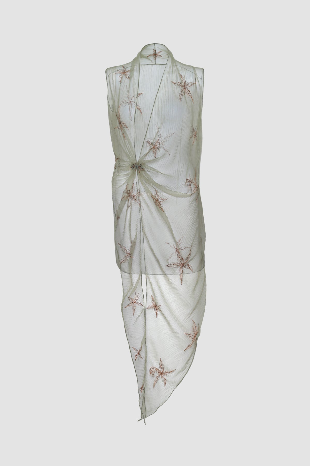 Sage Gorden Gathered Sleeveless Kebaya Encim