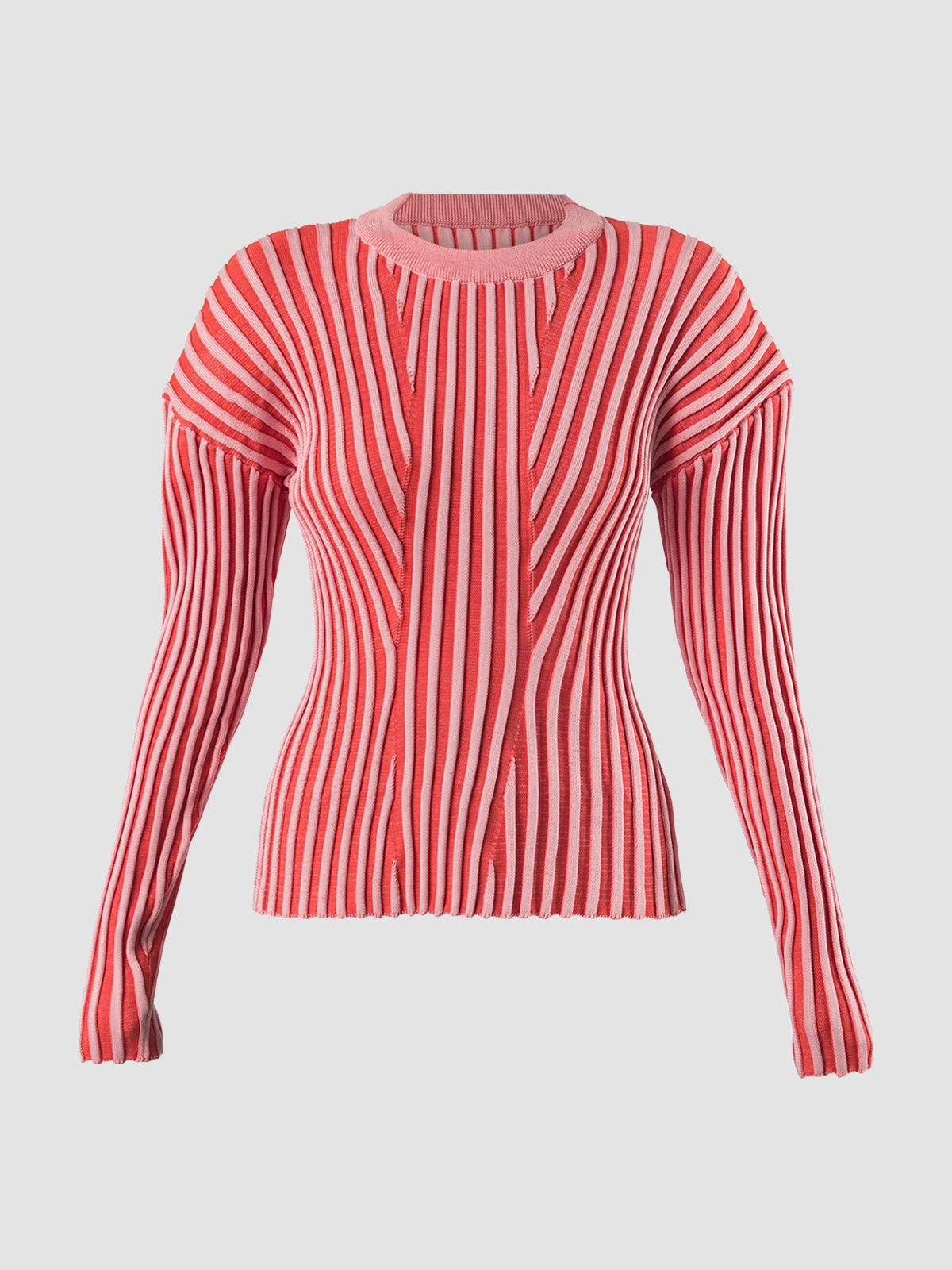 Red Slauchy ribbed sweater