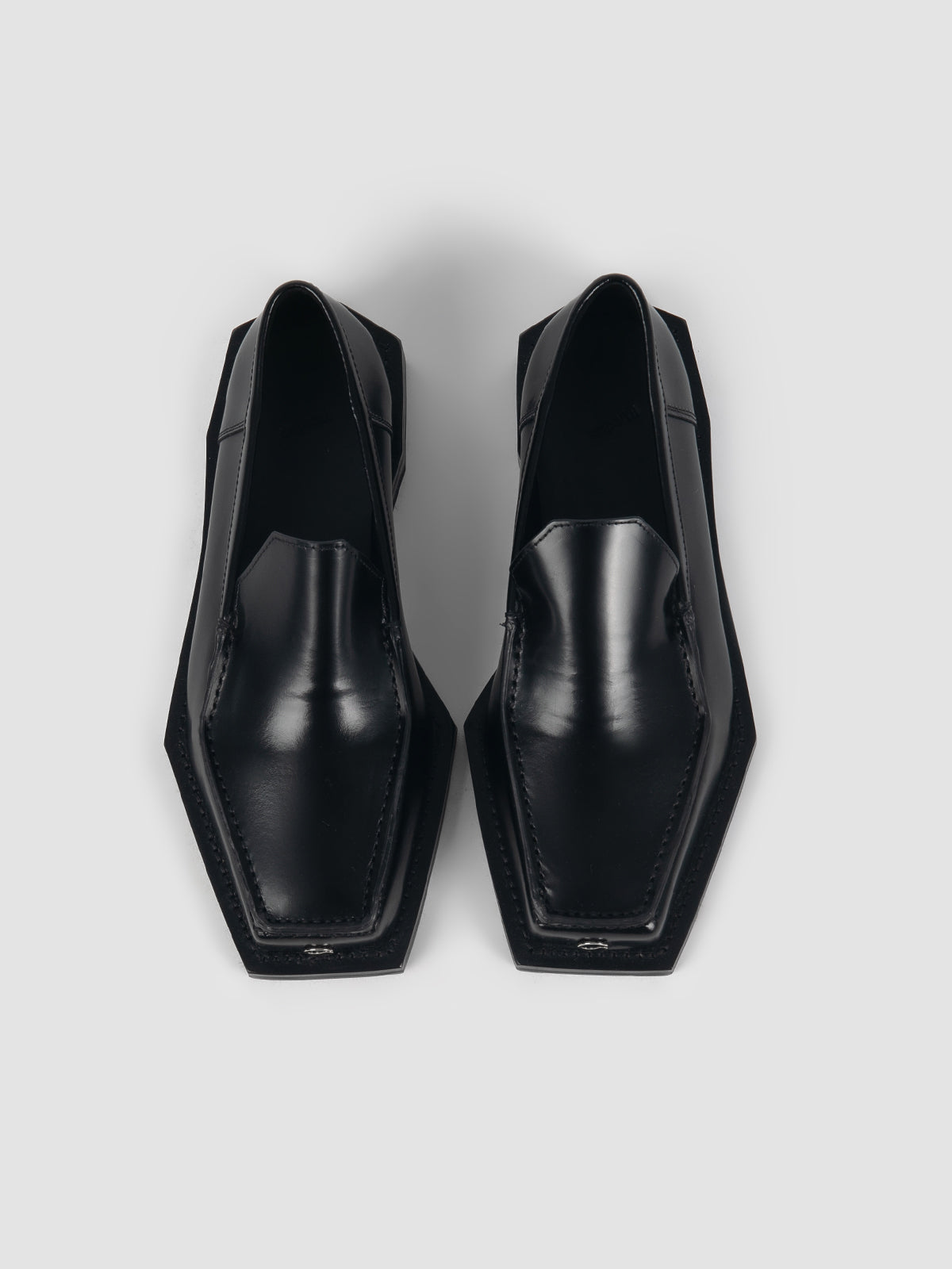 Black 3D Vector loafer shoes