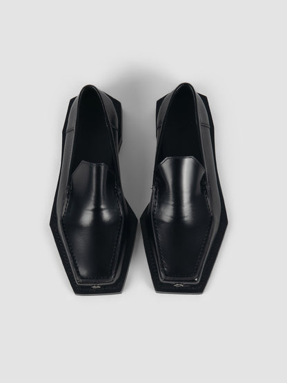 Black 3D Vector loafer shoes