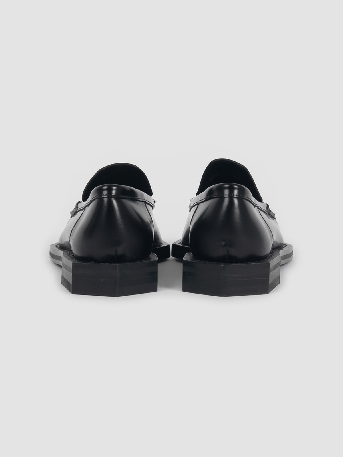 Black 3D Vector loafer shoes