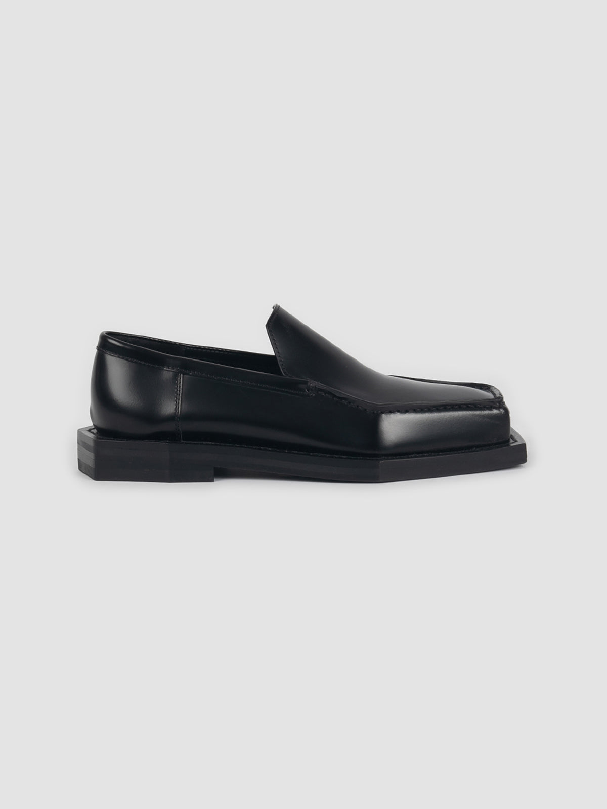 Black 3D Vector loafer shoes