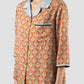 Biva Contrasted Collar Shirt In Orange-Mint