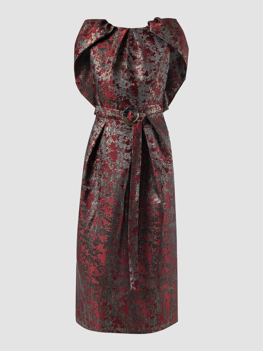 Red Shift Cape Dress