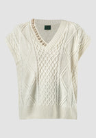 Talia white knitted vest