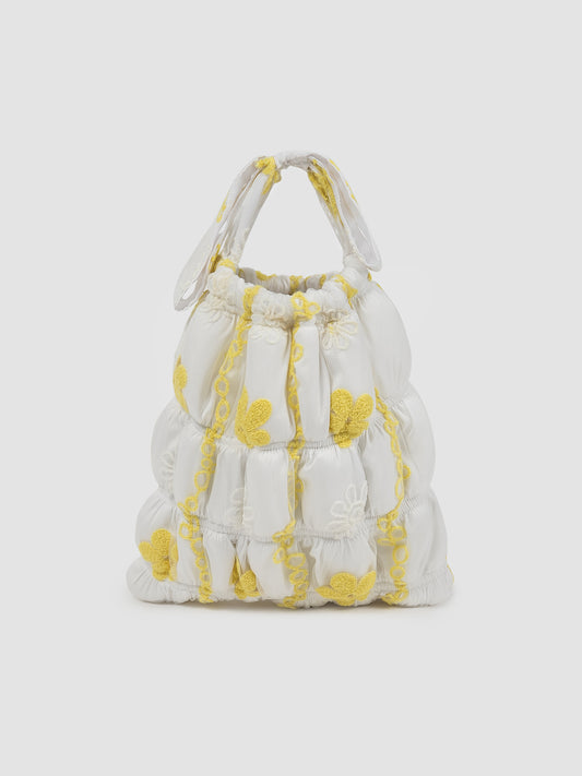 Leya yellow drawstring bag