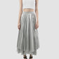 Majime light silver pleated skirt