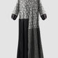 Black Asymmetrical Pleated Maxi Dress