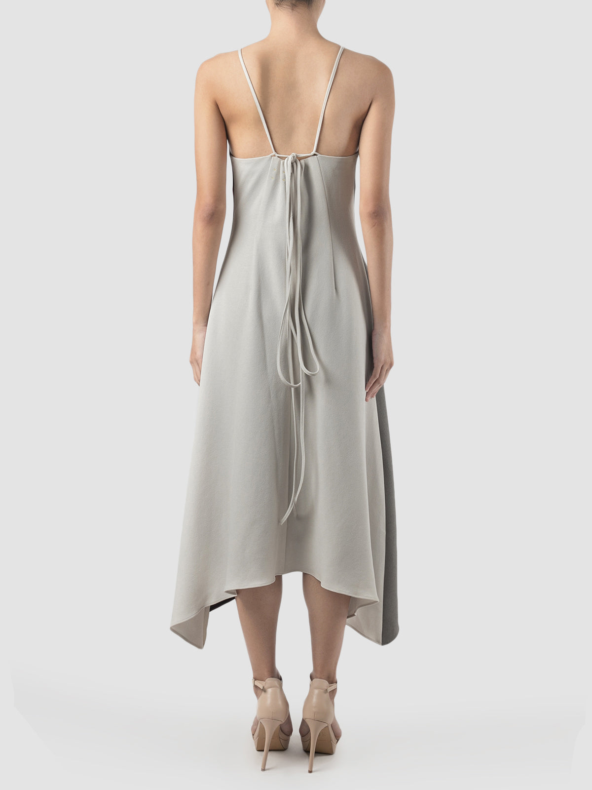 Cosmos red sleeveless midi dress