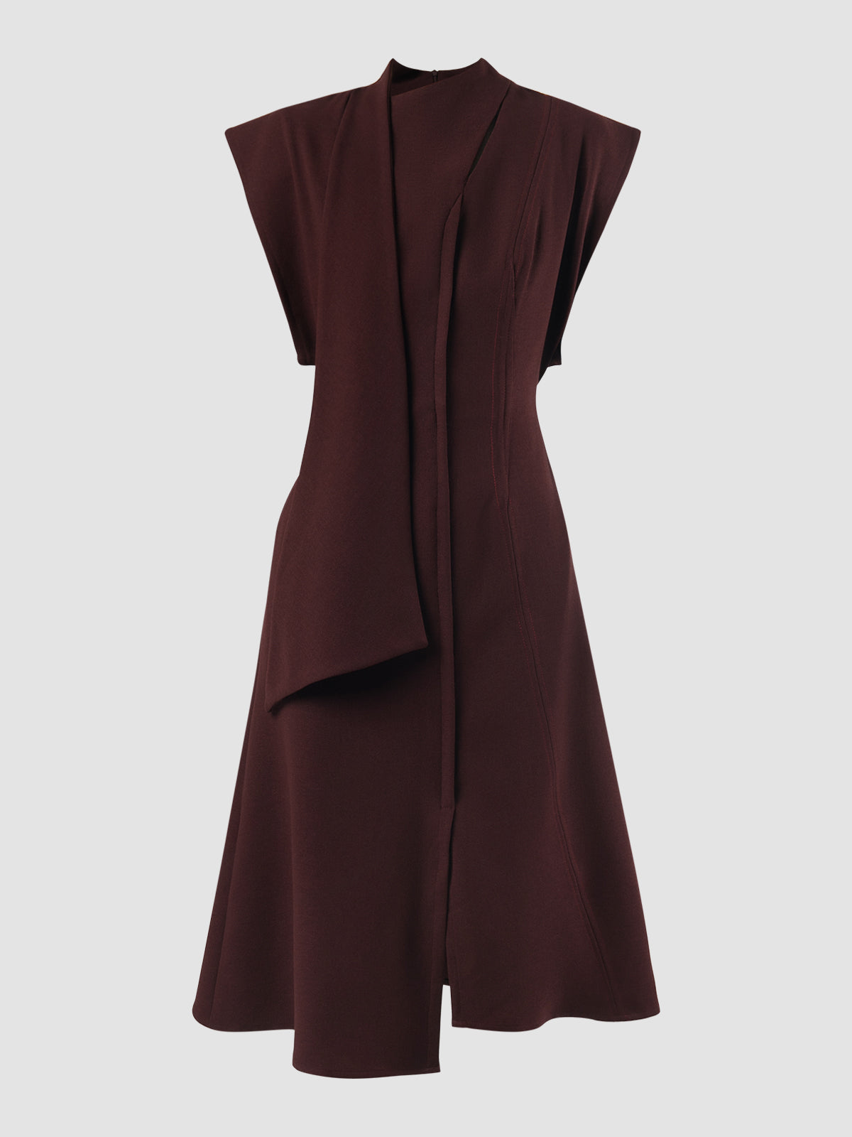 Rifo maroon midi dress