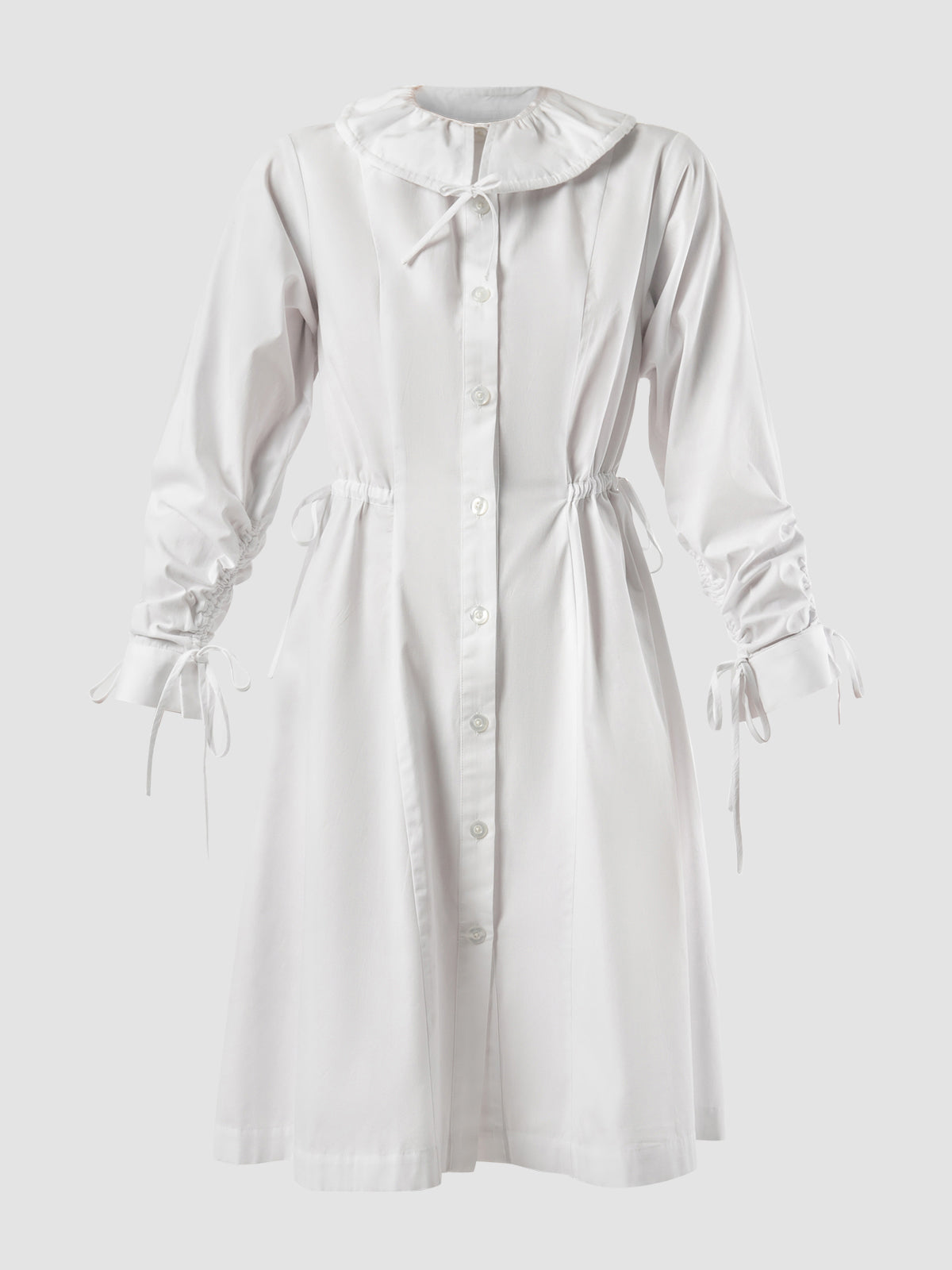 Sola white mini shirt-dress jacket