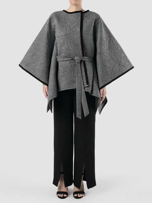 Opsis grey wool cape