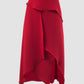 Red Waltz asymmetrical midi skirt