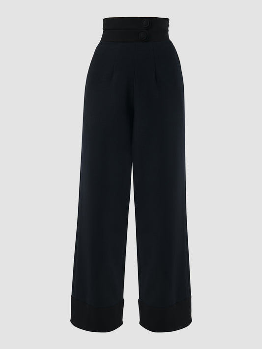 Lava navy high-waisted long pants