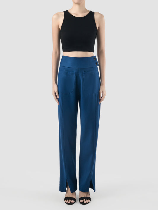 Petal blue straight pants