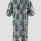 Blossom Organza Midi Dress In Blue