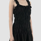 Aemelie black gathered maxi dress