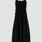 Aemelie black gathered maxi dress