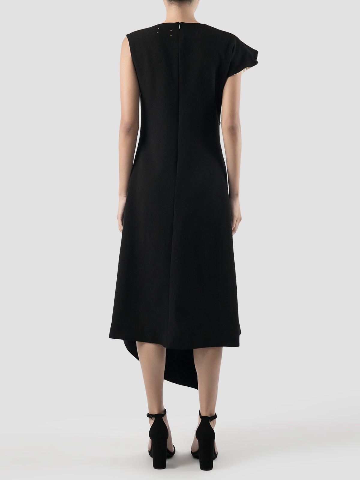 Dash Black And White Tiered Midi Dress