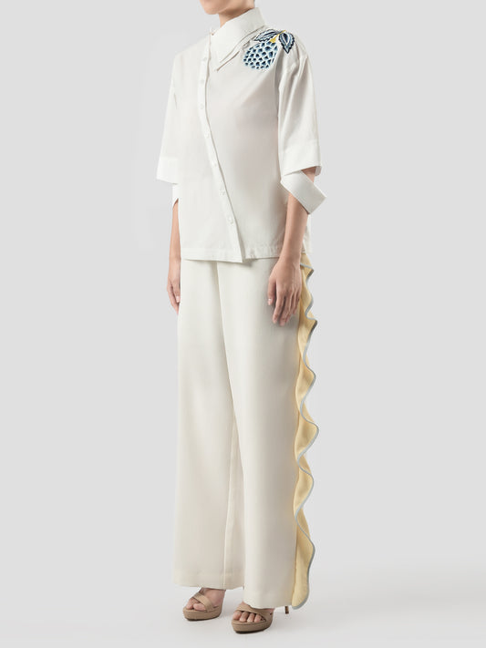 Tansy White Embroidered Shirt