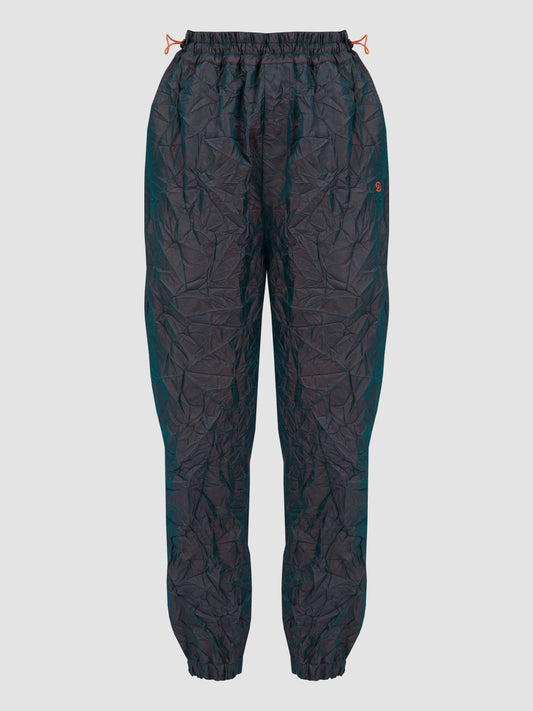 Blue Crinkle Track Pants
