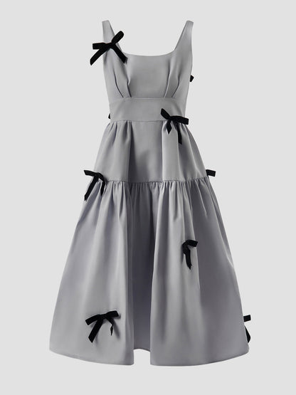 Portmanteau periwinkle purple sleeveless tiered midi dress