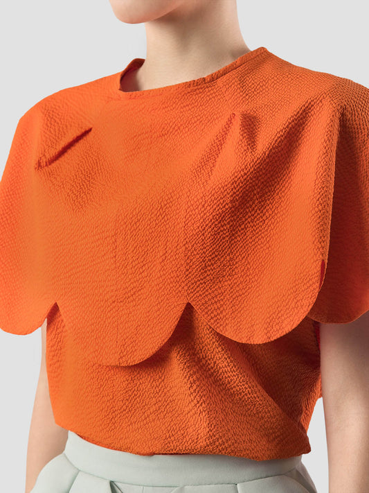 Beamish orange short-sleeved blouse