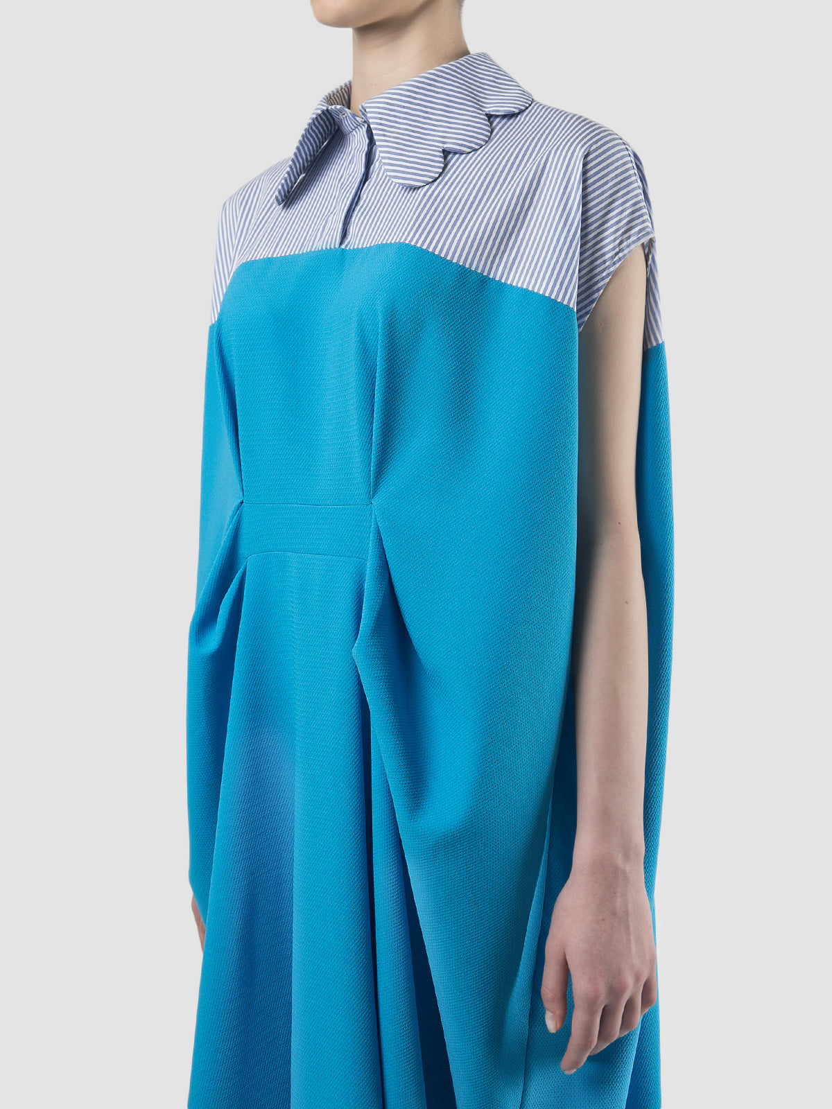 Crescendo astral blue maxi shirt dress