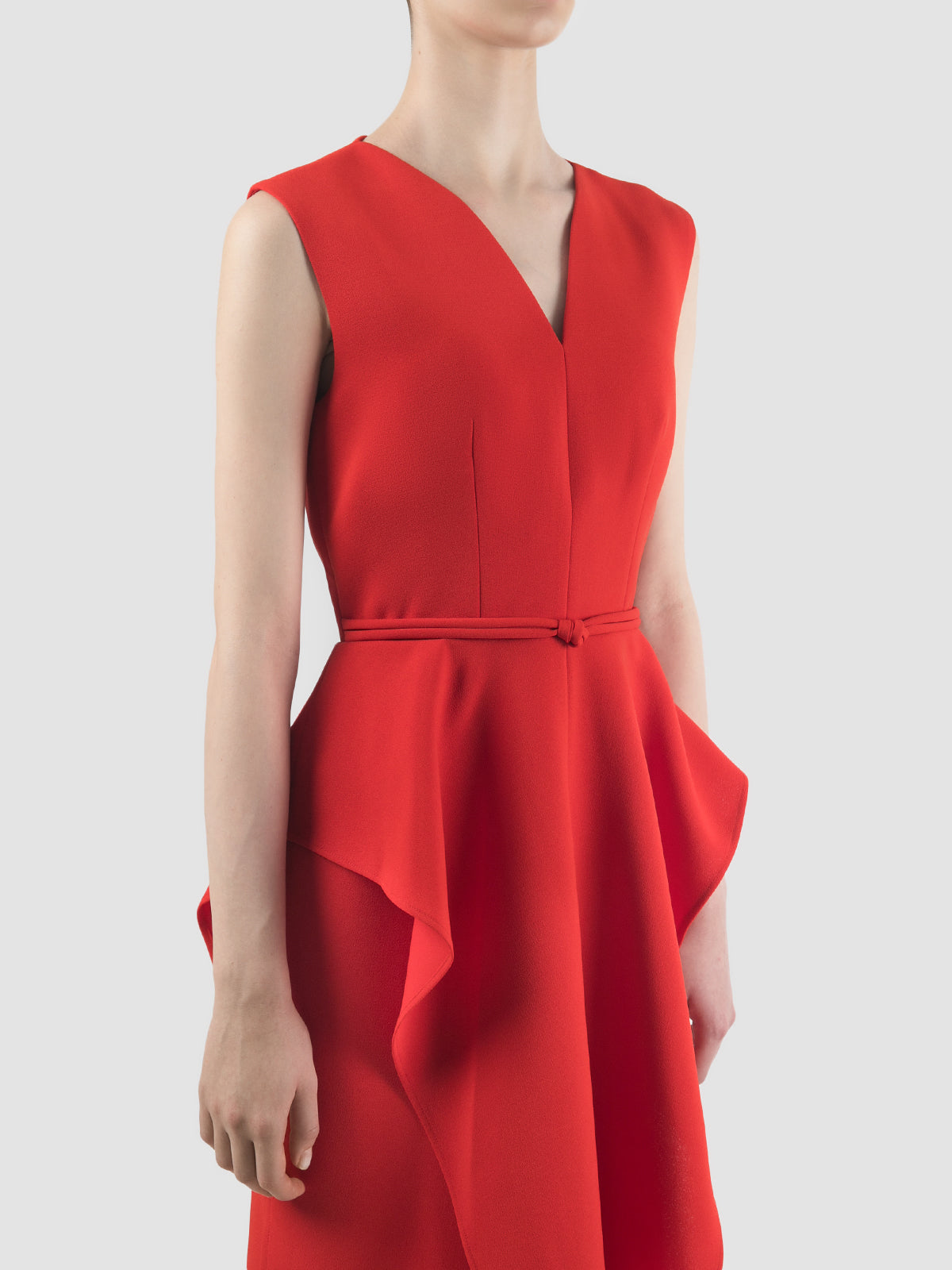 Giocoso scarlet red sleeveless maxi-dress