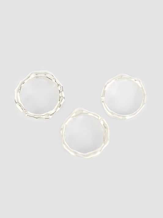 Trio silver rings