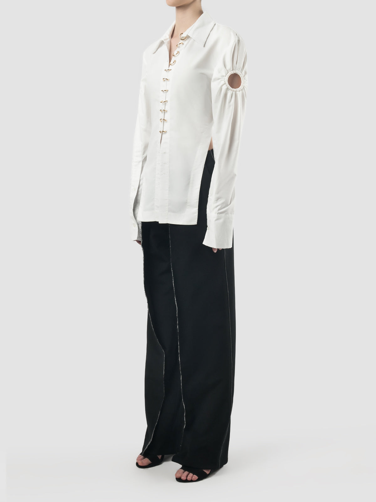 backless dress shirt White Backless Shirt