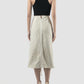 White layered lace applique midi skirt