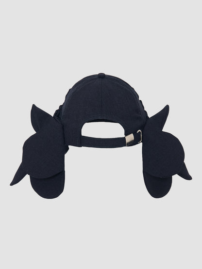 Gnat night blue scalloped floral hat
